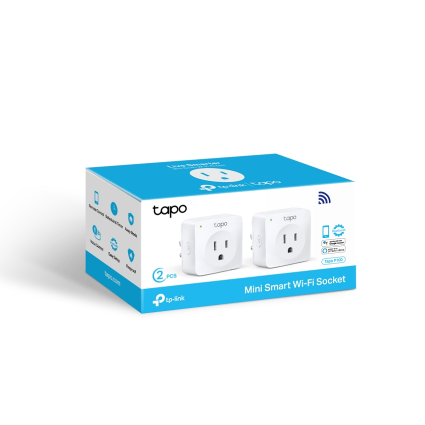 Tapo P100(2-Pack) Mini Smart Wi-Fi Socket By Vnix Group - Vnix